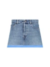 Miu Miu Women Denim Mini Skirt In Blue