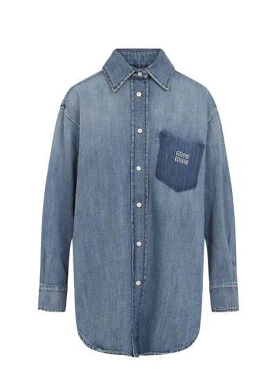 MIU MIU WOMEN'S DENIM SHIRT