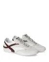 Miu Miu Technical Fabric And Suede Sneakers In Bianco+amaranto