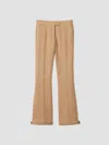 Miu Miu Double Wool Pants In Brown