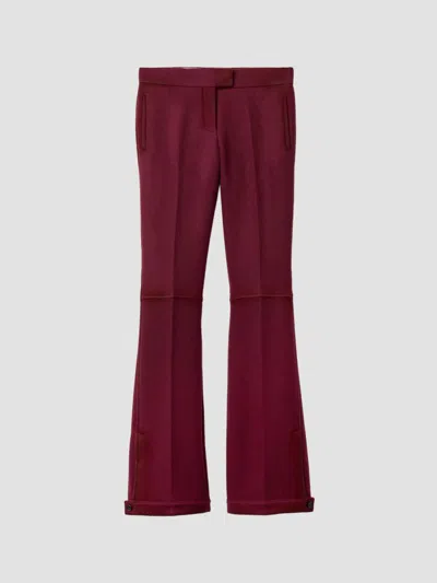 Miu Miu Women's Double Wool Pants In Burgundy