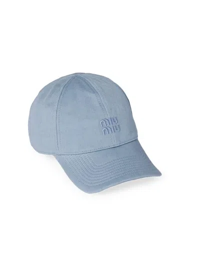 MIU MIU WOMEN'S DRILL BASEBALL CAP
