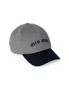 Miu Miu Drill Cap In Gray