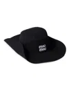 Miu Miu Drill Hat In Black
