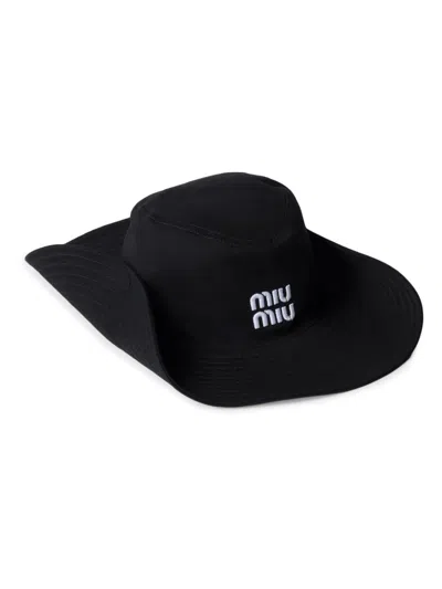 MIU MIU WOMEN'S DRILL COWBOY HAT