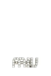 Miu Miu Hair Clip With Crystals In Silver