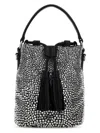 Miu Miu Silver Crystal-embellished Satin Bucket Bag