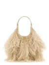 Miu Miu Feather-detail Satin Handbag