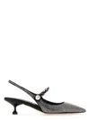 Miu Miu Scarpe Con Tacco In Raso Decorato Donna