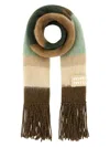 Miu Miu Wool Scarf With Fringes Accessories In Multi