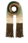 Miu Miu Embroidered Mohair Blend Scarf In Multi
