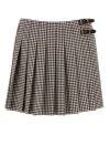 Miu Miu Chic Embroidered Vichy Mini Skirt In Multicolor