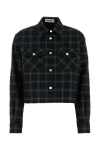 Miu Miu Plaid Shirt In Multicolor