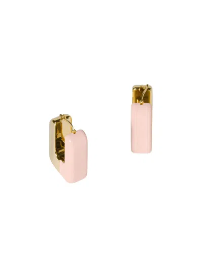 Miu Miu Women's Enameled Metal Earrings In Pink