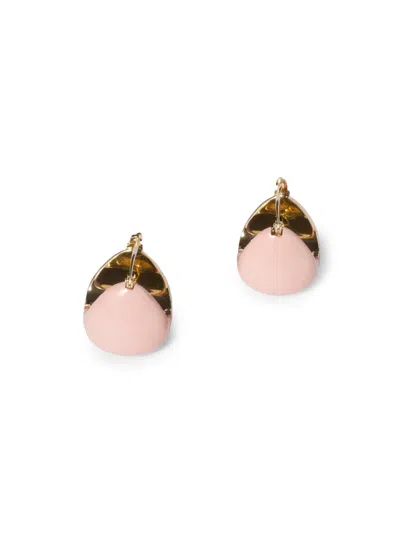Miu Miu Women's Enameled Metal Earrings In Pink