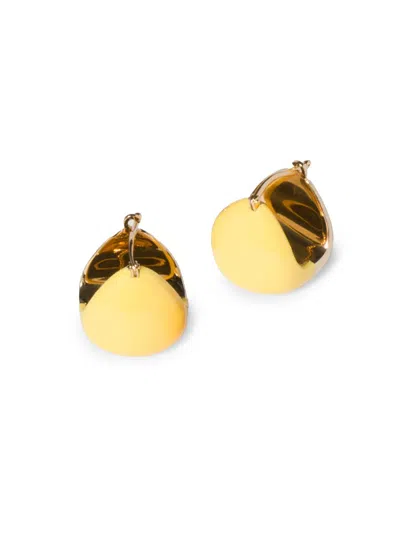 Miu Miu Women's Enameled Metal Earrings In Yellow