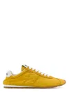 Miu Miu Fabric And Suede Sneakers With Contrast Stitching
