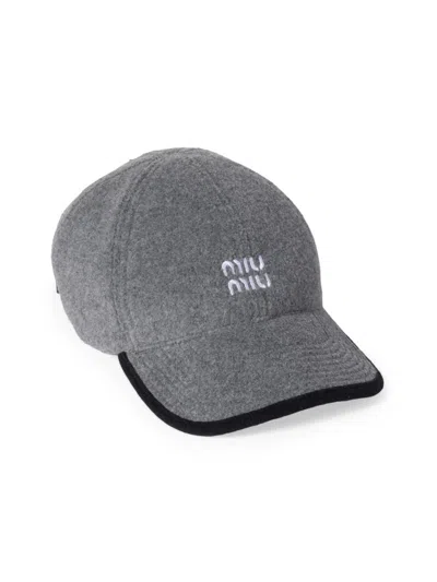 Miu Miu Women's Fleece Baseball Cap In Pink