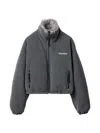 Miu Miu Fleece Down Jacket In Gray