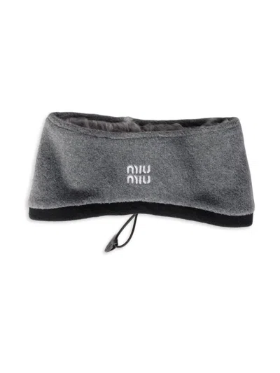 Miu Miu Women's Fleece Headband In White
