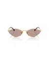 Miu Miu Sleek 56zs Mini Eyewear For Women In Gold