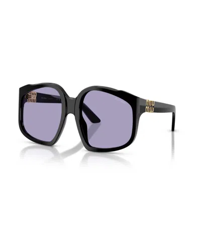 Miu Miu Women's Geometric Sunglasses, Mu A07s In Black