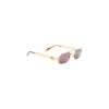 Miu Miu Golden Rectangular Sunglasses In Gold