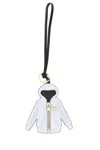 Miu Miu Women Grey Suede Keyring In Gray