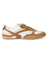 Miu Miu Gymnasium Sneakers In Technical Fabric And Suede In Brown