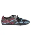 Miu Miu Gymnasium Technical Fabric And Python Low-top Sneakers In Multi