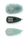 Miu Miu Hair Clips In Multicolor