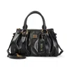 Miu Miu Women's Joie Leather Bag In Black