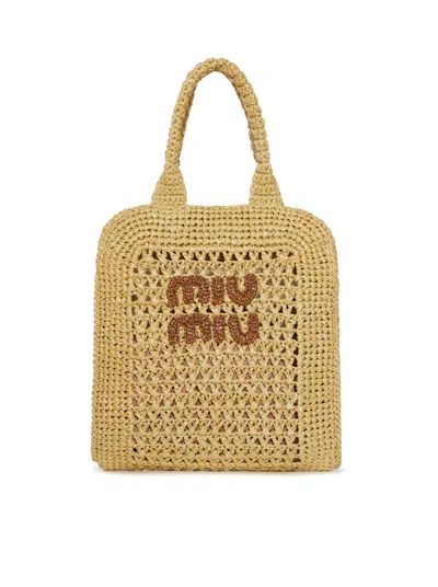 Miu Miu Women Handbag Crochet Rete In White