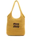 Miu Miu Women Ivy Rafia Eccect Tote Bag