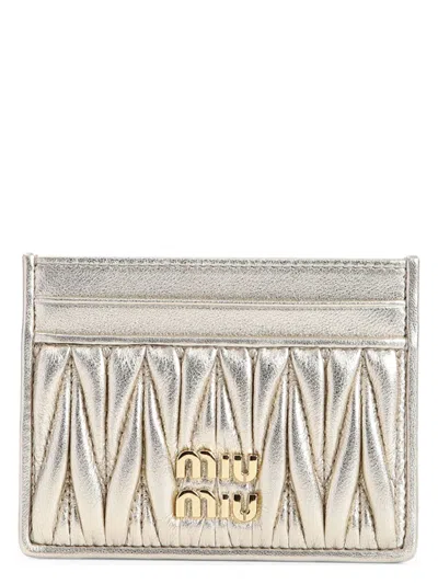 MIU MIU WOMEN'S LAMB LEATHER CARDHOLDER