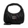 Miu Miu Quilted Leather Top-handle Bg In Black
