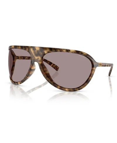 Miu Miu Women's Large Sunglasses, Mu A01s In Havana