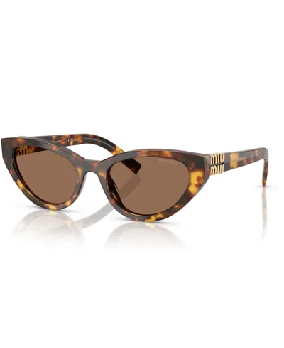 Miu Miu Women's Large Sunglasses, Mu A04s In Havana Honey