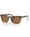 Miu Miu 55mm Rectangular Sunglasses In Honey Havana