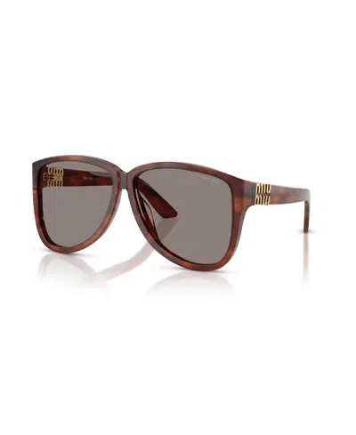 Miu Miu Miu Ombre Sunglasses In Brown