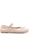 MIU MIU MIU MIU WOMEN LEATHER BALLET FLATS