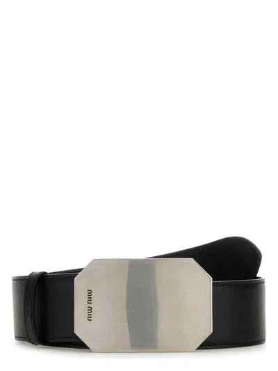 MIU MIU WOMEN'S LEATHER BELT