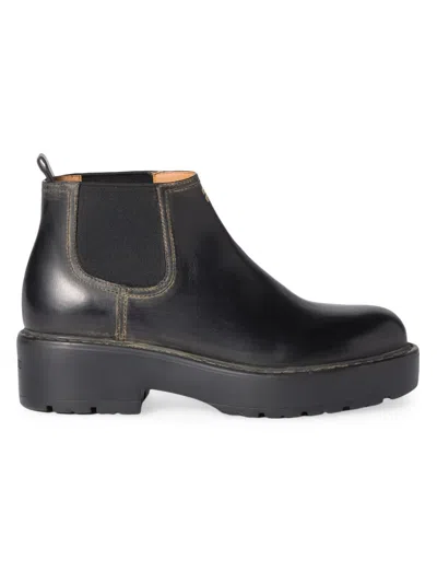 Miu Miu Women's Leather Booties In Black