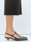 Miu Miu Leather Slingback Pumps In Black