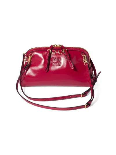 Miu Miu Women's Leather Clutch In Red