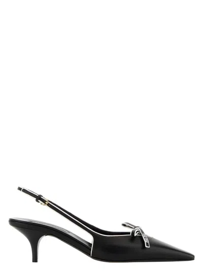 MIU MIU WOMEN'S LEATHER DECOLLETÃ¨ PUMPS
