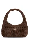 Miu Miu Leather Handbag In Brown