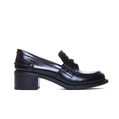 Miu Miu Women Leather Penny Loafers
