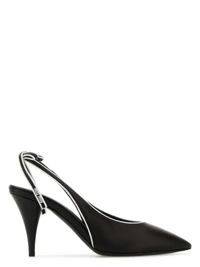 MIU MIU WOMEN'S LEATHER PUMPS