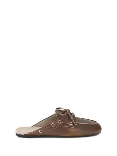 Miu Miu Women Leather Sabot Loafers